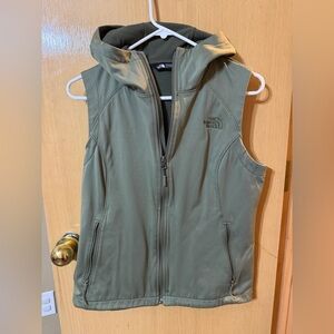 The North Face Olive Hooded Vest